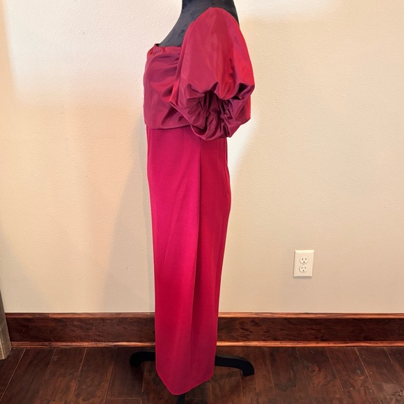 NWT Belle by Badgley Mischka Harlow Off-the-Shoulder Puffed Sleeve Dress,size 12 - Picture 6 of 14